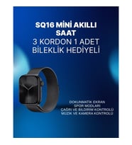Mey İthalat® Mini Series 10 Akıllı Saat 3 Kordon + Bileklik Hediyeli, Tüm Telefonlarla Uyumlu