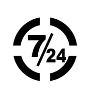 7-24 Açık Yazısı Sticker Yapıştırması