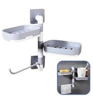 Çoklu Sabun Tutucu Fonksiyonel Banyo Sabunluk (5668)