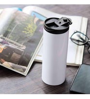 Elde Kolay Tutma Içimi Rahat Paslanmaz Sızdırmaz  Çift Katmanlı Metal Termos 500 Ml FLYON-571 BEYAZ