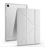 Lexroo Galaxy Tab A11 Plus Kılıf Tri Folding Kalem Bölmeli Standlı Kılıf - Gri