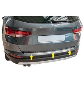 Seat Ateca Krom Arka Tampon Eşiği( TAŞLI) 2016 ve Üzeri P.Çelik