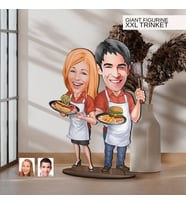 BK Gift Kişiye Özel Sevgililer Karikatürlü Büyük Boy Ahşap Biblo-57 Arkadaşa Hediye , Sevgiliye Hediye, Kişiye Özel Biblolar