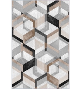 Eliana Home Baskılı, Yıkanabilir Kaymaz Taban Salon Halısı LNA1544-HT176 100x150 cm (Kahverengi)