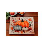 Temperli Cam Sebze Meyve Doğrama Kesme Tahtası + Kenarları Oval, 25X35CM