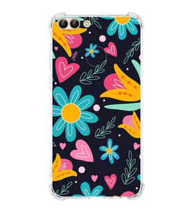 PrintiFy Huawei P Smart Uyumlu Retro Color 1 Baskılı Şeffaf Köşe Korumalı Antişok Kılıf