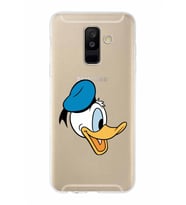 Samsung Galaxy A6 Plus (2018)  Kapak Donald Duck Tasarımlı Şeffaf Silikon Kılıf