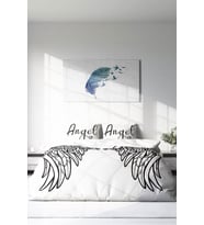 Çift Kişilik ( Lastikli Çarşaflı ) %100 Pamuk Saten Nevresim Takımı Angel Wing