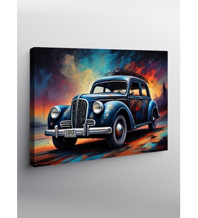 Kanvas Tablo Retro Araba