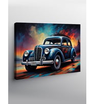 Kanvas Tablo Retro Araba