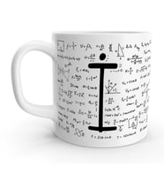 i Harfi Matematik Formül Tasarım Harfli Kupa Bardak