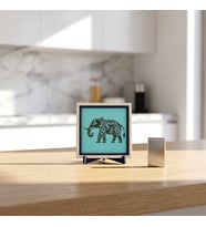 Fil Simgeli Modern Masaüstü Objesi, Ev ve Ofisiniz İçin Modern Bir Dekor 10x10 cm