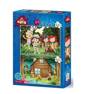Art Puzzle İzci Kampı - 2X100 Parça 4519