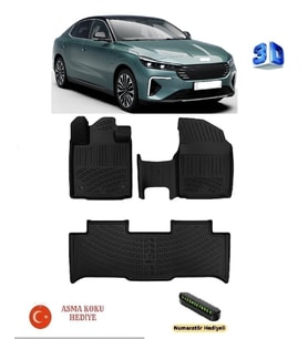 Rizline T10F 2025 Sonrası Uyumlu 3D Havuzlu Paspas ASMA KOKU VE NUMARATÖR HEDİYELİ