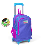 Coral High Kids Lavanta Üç Bölmeli Işıklı Tekerlekli  Çekçekli Okul Sırt Çantası 23903