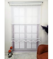 BBB Damask Desenli Çift Mekanizmalı Tül Stor Perde MT3049
