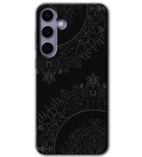 Galaxy S24 Kılıf HD Desen Baskılı Kılıf - Siyah Mandala