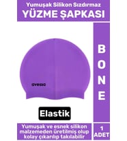 Premium Su Geçirmez Elastik Yumuşak Yüzücü Havuz Deniz Yüzme Şapkası Silikon Bone 1 Adet