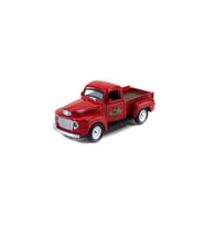 Metal Chevrolet Pikap Klasik Çek Bırak Işıklı Kırmızı 12 Cm