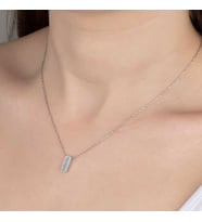 Ucarticaret S-warovski Taşlı Gümüş Sırataş Bayan Kolye