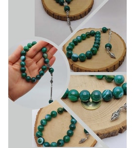 Akik Taşı 17lik Efe Tesbih 14mm (54392)