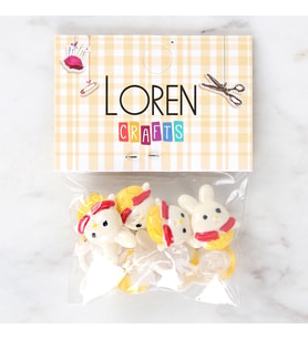 Crafts Sarı Kırmızı 8'Li Düğme - 3030