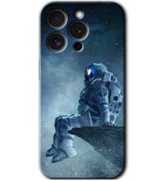İphone 15 Pro Max Kılıf HD Desen Baskılı Kılıf - Astronot Yalnızlığı