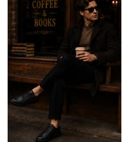 Erkek Fermuarlı Casual Sneaker – Suni Deri Günlük Spor Ayakkabı Old School Tasarım Siyah / Taba 40-44