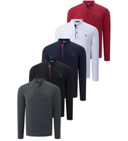 BEŞLİ SET V4009 DEWBERRY ERKEK SWEATSHIRT-SİYAH-LACİVERT-BEYAZ-BORDO-ANTRASİT
