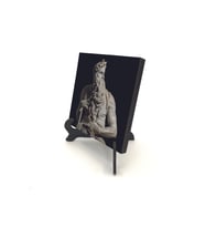 Musa'nın Hükmü Heykeli (Heykeltıraş: Michelangelo) Baskılı MDF Masaüstlük 10X10