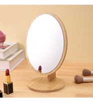 Yeni Model 9 -Ahşap Tasarım Masaüstü Oda Dekorasyon Makyaj Oval Ayna