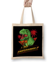 I Am Unstoppable TRex Funny Short Dinosaur Joke Bez Çanta Uzun Saplı