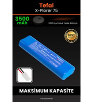 Tefal X-Plorer 75 3500mAh Robot Süpürge Bataryası - Yüksek Yoğunluklu Li-ion Hücre