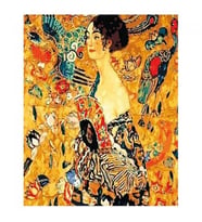 Gustav Klimt Genç Kadın Sayılarla Boyama Seti Canvas Kasnaklı 40 x 50 cm