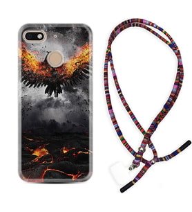 General Mobile GM8 Go GM9 GM20 Pro Plus Kılıf Boyun Asklı Rasta Silikon Ateş Kartalı 1766