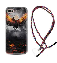General Mobile GM8 Go GM9 GM20 Pro Plus Kılıf Boyun Asklı Rasta Silikon Ateş Kartalı 1766