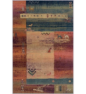 Eliana Home Baskılı, Yıkanabilir Kaymaz Taban Salon Halısı LNA1026 100x150 cm (Turuncu)