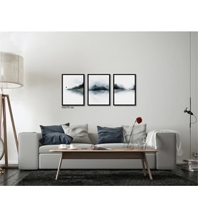 Çerçeveli Doku Efektli Tablo Seti 160x70 cm
