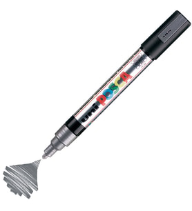 Uni Posca Marker Pc-5m Medium 1.8-2.5 Mm Silve