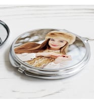 Kişiye Özel Fotoğraf Baskılı Metal Makyaj Aynası