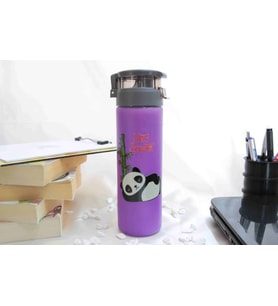 Lazy Sunday Panda Temalı - Baskılı Cam Suluk & Termos - 550 ml