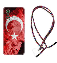 General Mobile GM 21 Pro GM 22 Pro Plus Kılıf Boyun Asklı Rasta Silikon Şanlı Türk Bayrağı 1315