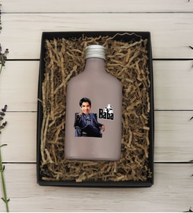 BK Gift Hediye Kutulu Kişiye Özel The Baba Karikatürlü Mat Gri Tasarım Cam Şişede 200 ml Kolonya-2, Babaya Hediye, Babalar Günü Hediyeleri, Hediyelik Baskılı Kolonya