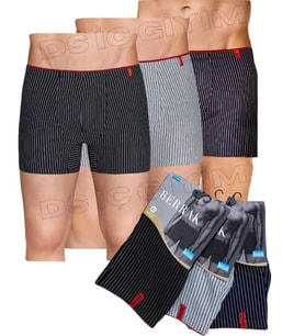 BERRAK 4433 ERKEK ÇOK RENKLİ ÇİZGİLİ SPORT BOXER 6 ADET