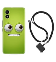TCL 303 Kılıf Resimli Boyun Askılı İpli Desenli Silikon Series Green 1832