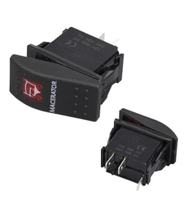 Macaratör Sembollü Işıklı 3 Pinli On-Off 12-24V Marin Switch