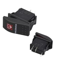 Macaratör Sembollü Işıklı 3 Pinli On-Off 12-24V Marin Switch