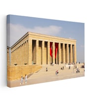 Kanvas Tablo Anıtkabir Kırmızı Bayrak Atatürk Tablosu Ev Ofis Duvar Dekoru