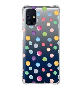 PrintiFy Samsung Galaxy M31s Uyumlu Water Color 6 Baskılı Şeffaf Köşe Korumalı Antişok Kılıf