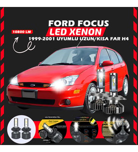 Ford Focus 1 1999-2001 Uzun-Kısa Uyumlu Şimşek Etkili Led Xenon Premium Series H4